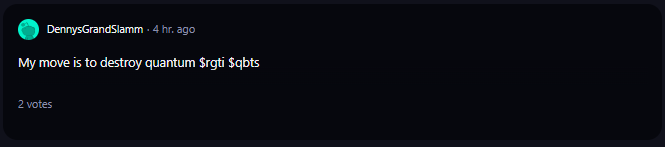 A comment on r/WallStreetBets subreddit.