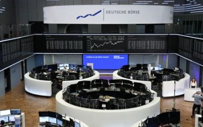 European shares inch up after robust week; Bayer tanks
